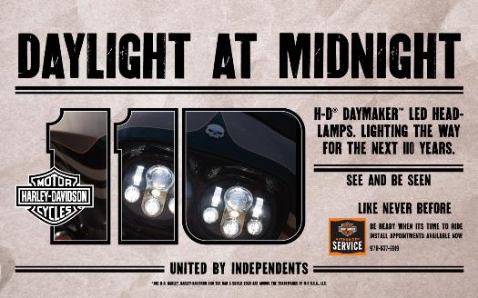 H-D Daymaker LED Headlamps available at American Harley-Davidson